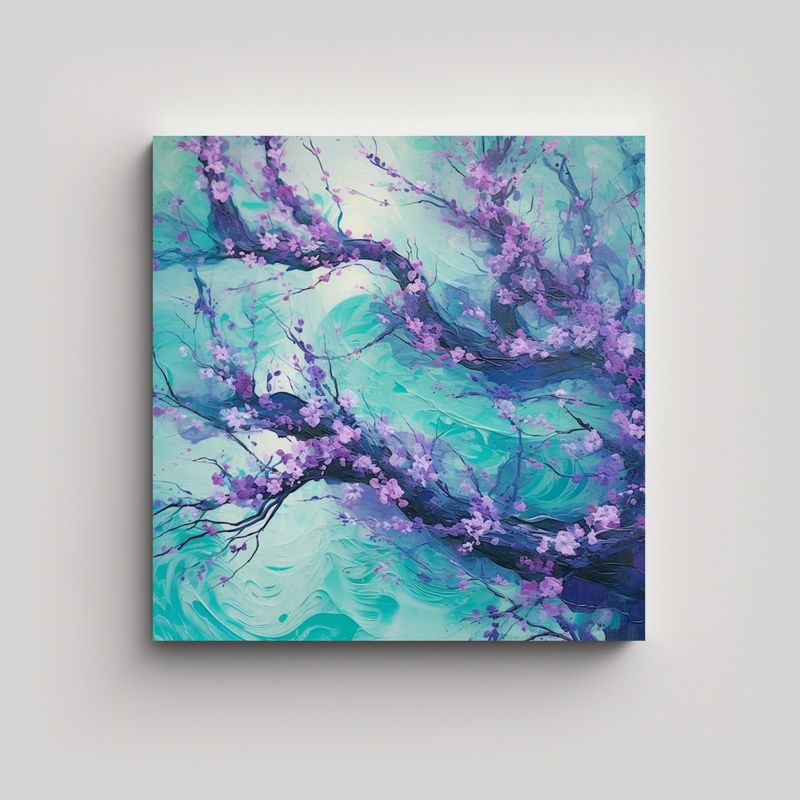 GENERICO - Pinturas Decorativas Japonesas Naturaleza Arte 90x90 Cm