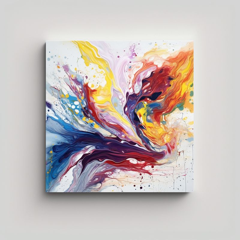GENERICO - Pinturas Decorativas De La Convergencia De Formas 90x90 Cm