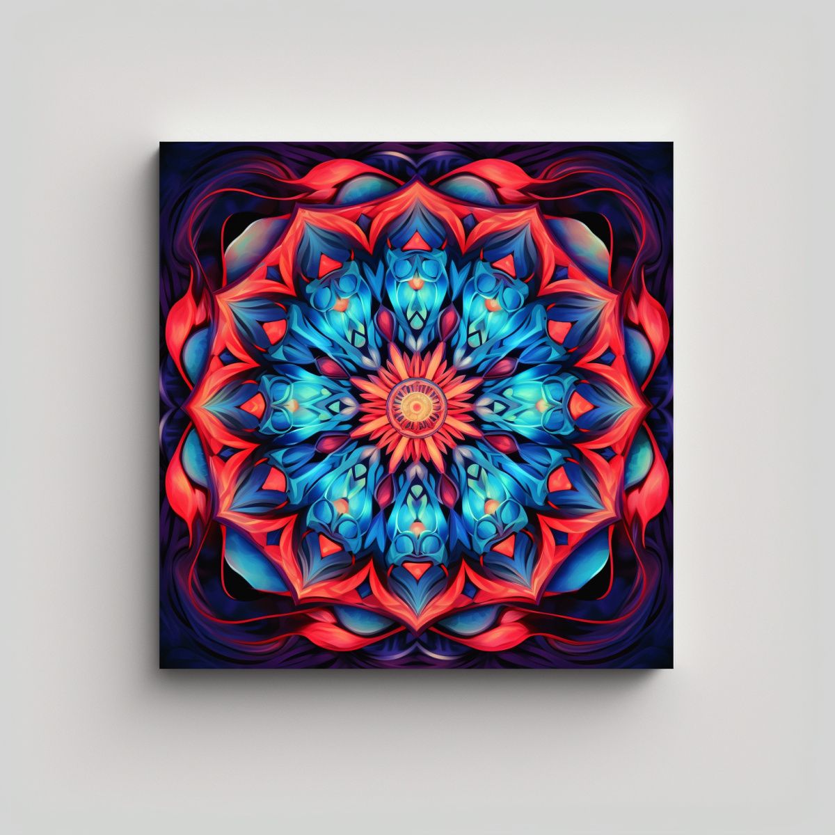 GENERICO - Cuadro Original Con Patrón Intenso De 80x80 Cm