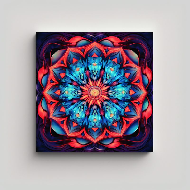 GENERICO - Cuadro Original Con Patrón Intenso De 70x70 Cm