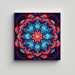 GENERICO - Cuadro Original Con Patrón Intenso De 70x70 Cm