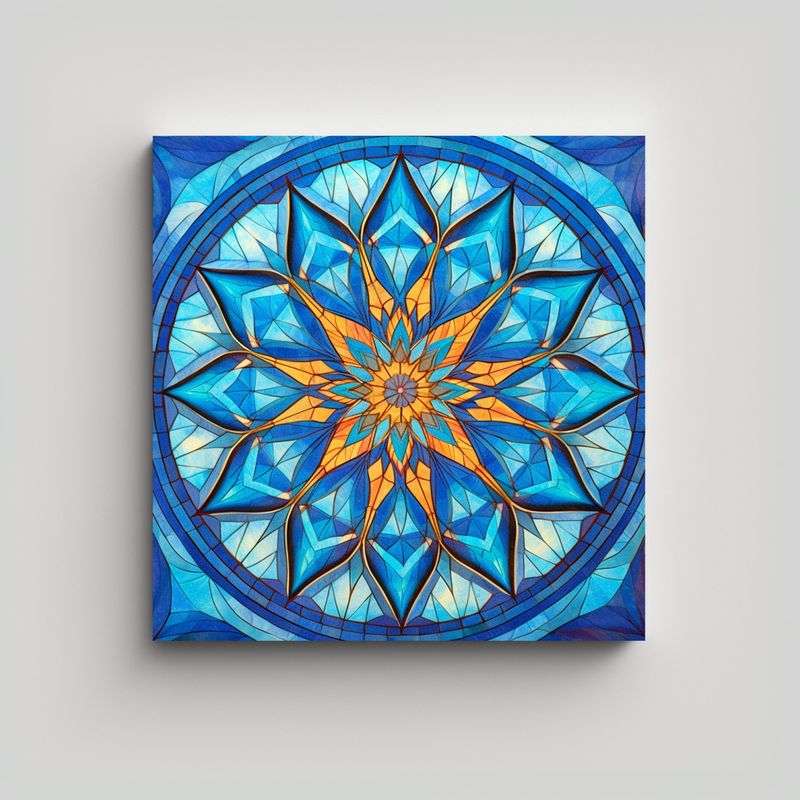 GENERICO - Composición Colores Duradero Mandala Estrella 90x90 Cm
