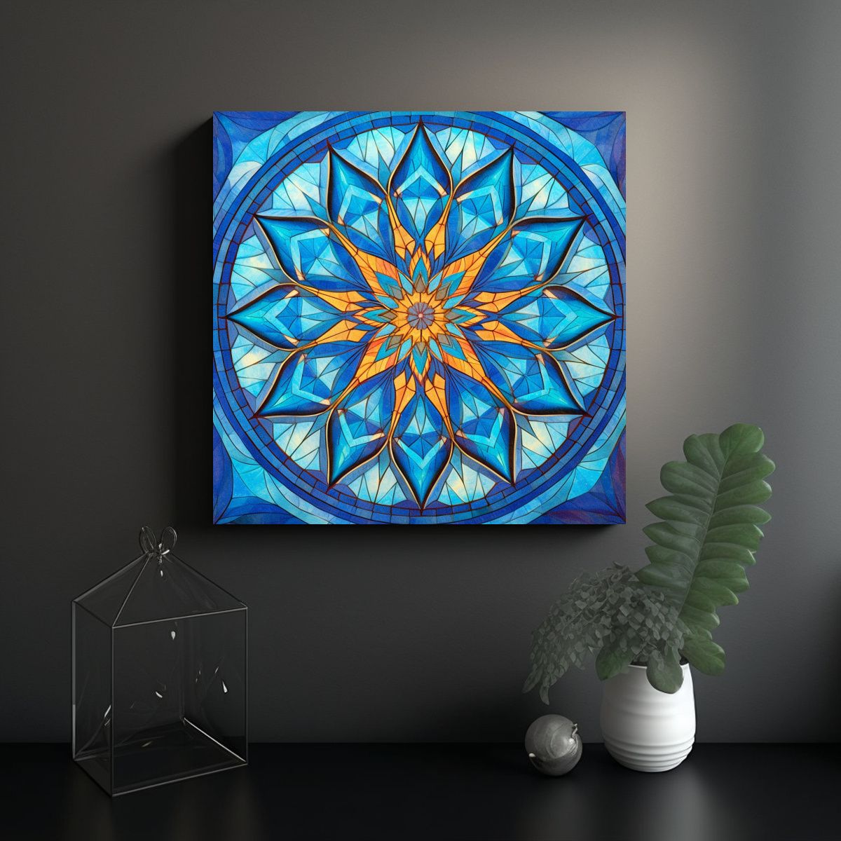 GENERICO - Composición Colores Duradero Mandala Estrella 90x90 Cm