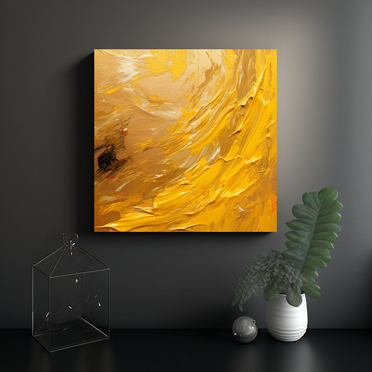 GENERICO - Pinturas Decorativas Con Pinceladas De óleo En 70x70 Cm