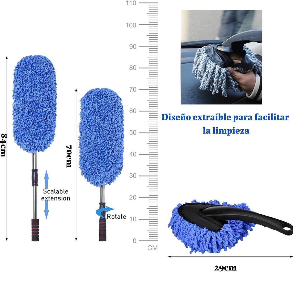 Plumero De Microfibra Para Coche Kit De Limpieza Exterior, marca GENERICO - Foto 2