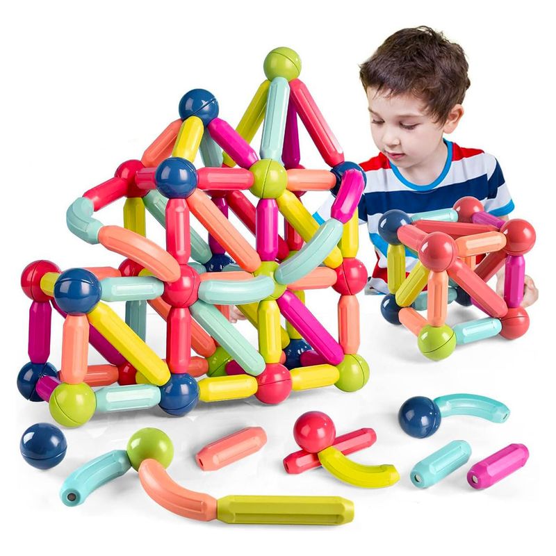 GENERICO - Juegos De Bloques De Construcción Magnéticos Para Niños 68pc