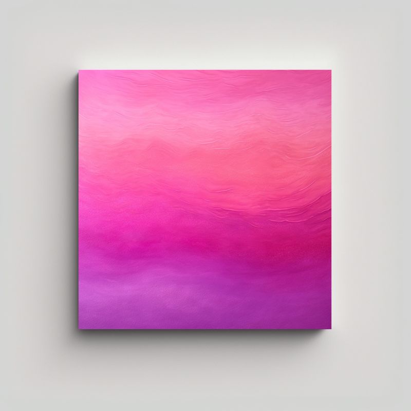 GENERICO - Cuadro Colores Mágico Degradado Rosa Y Púrpura 80x80 Cm