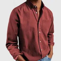 TIOZONEY - Camisa de manga larga para hombres