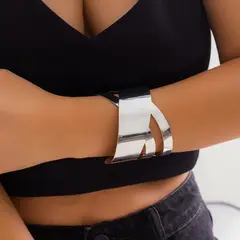 TIOZONEY - Pulsera de metal para mujer