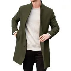 TIOZONEY - Gabardina de cuello para hombres