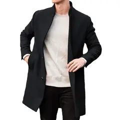 TIOZONEY - Gabardina de cuello para hombres