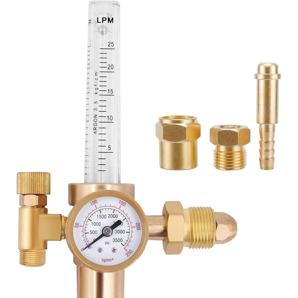 KUANGYE - Regulador Con Flujómetro Para Co2 Y Gas Argón 3500 Psi