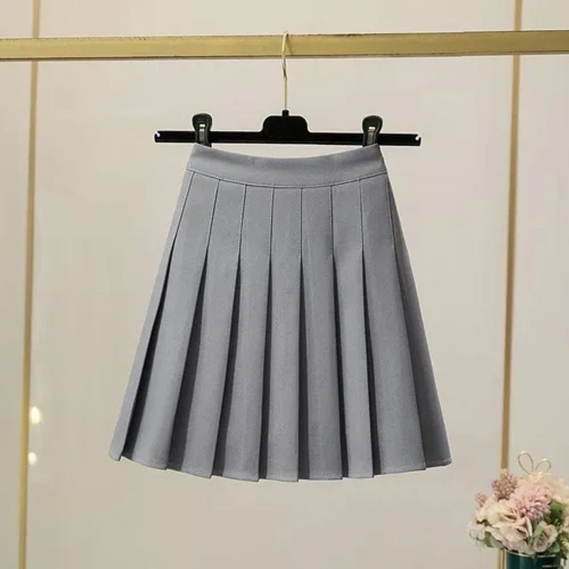 EDWINAYY - Falda Short Minifalda Plisada 2 En 1 Falda + Pantalón Corto