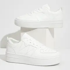 VATYERTY - Zapatillas deportivas bajas de punto transpirables de talla grande