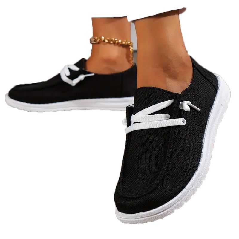 VATYERTY - Mocasines cómodos de tela sin cordones
