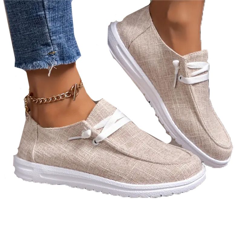 VATYERTY - Mocasines cómodos de tela sin cordones