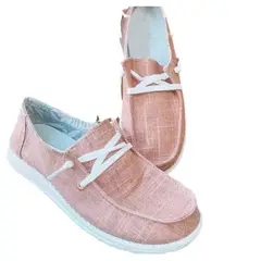 VATYERTY - Mocasines cómodos de tela sin cordones