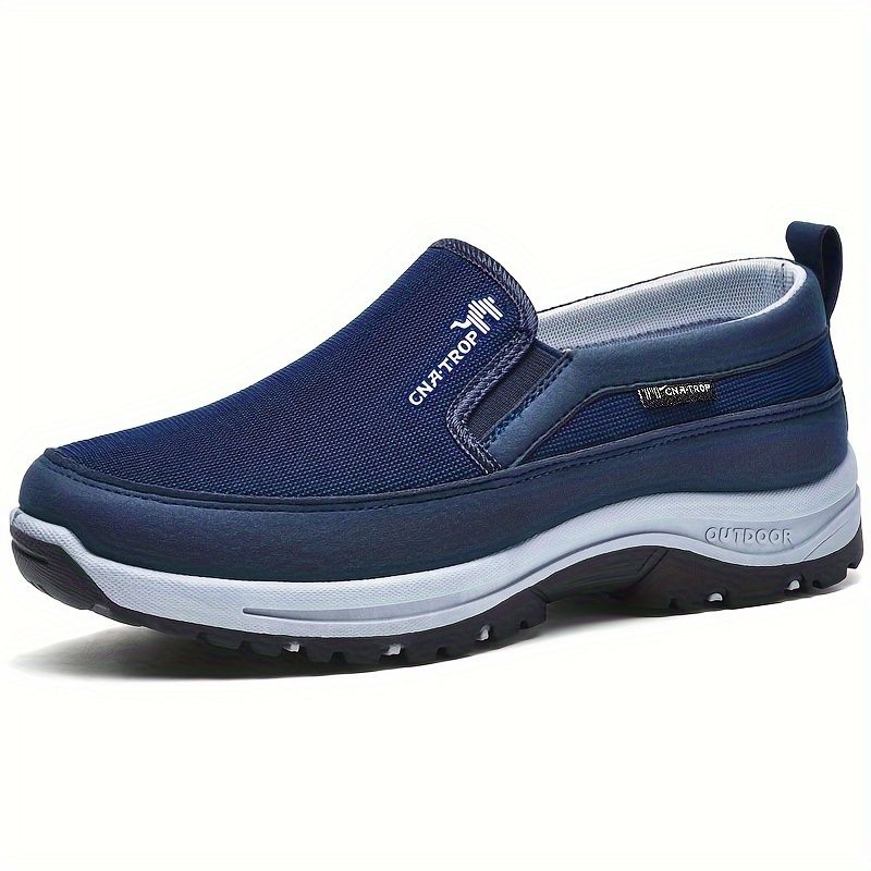 VATYERTY - Zapatos mocasines transpirables de punto para hombre de talla grande