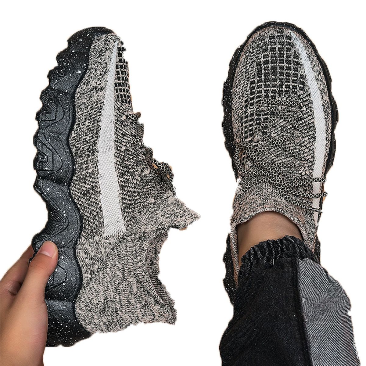 VATYERTY - Zapatillas deportivas informales de tejido moderno para hombre