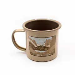 LENGA - Tazón Mug acero Esmaltado PN Base Las Torres Café Claro 330ml