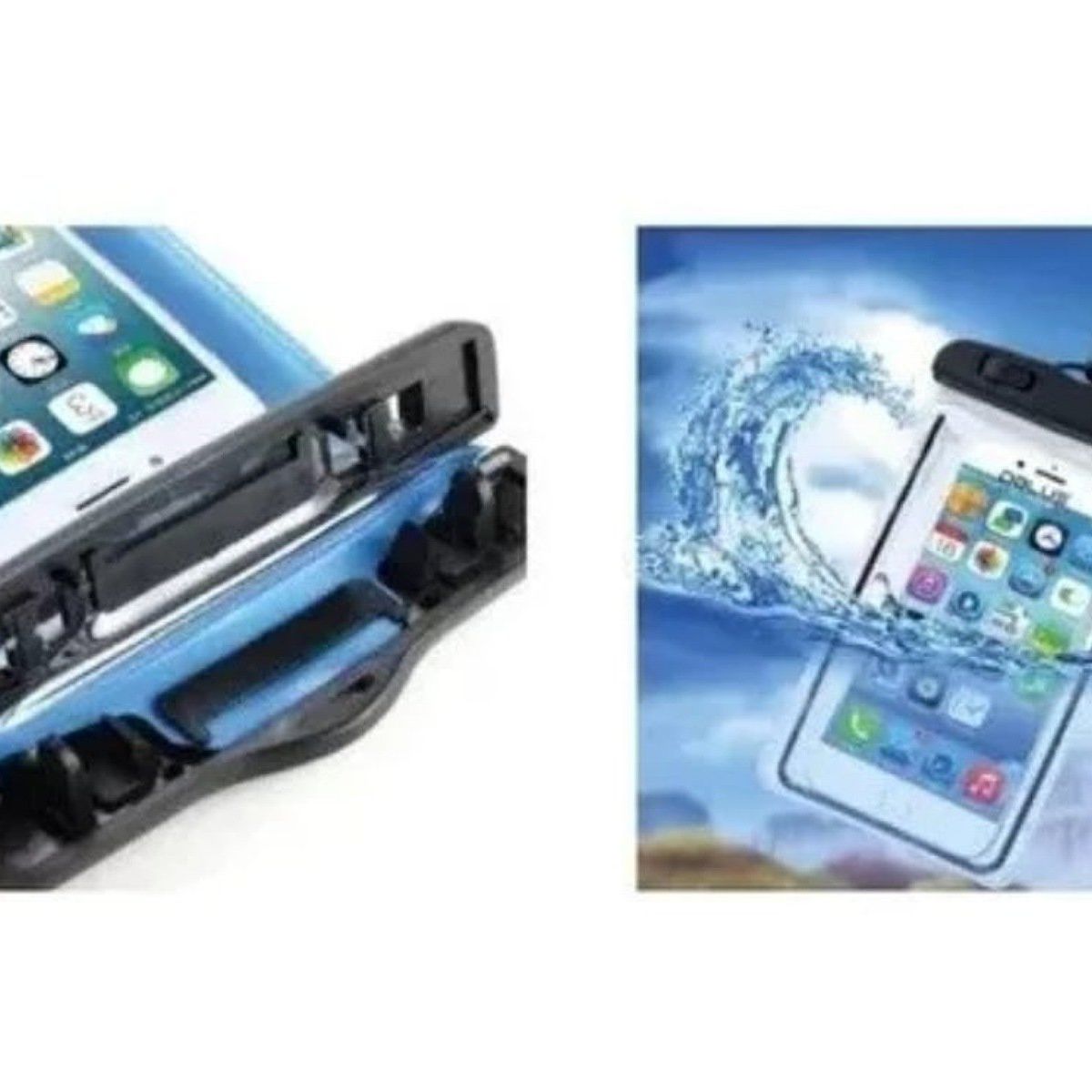 GENERICO - Funda impermeable para teléfonos universales azul