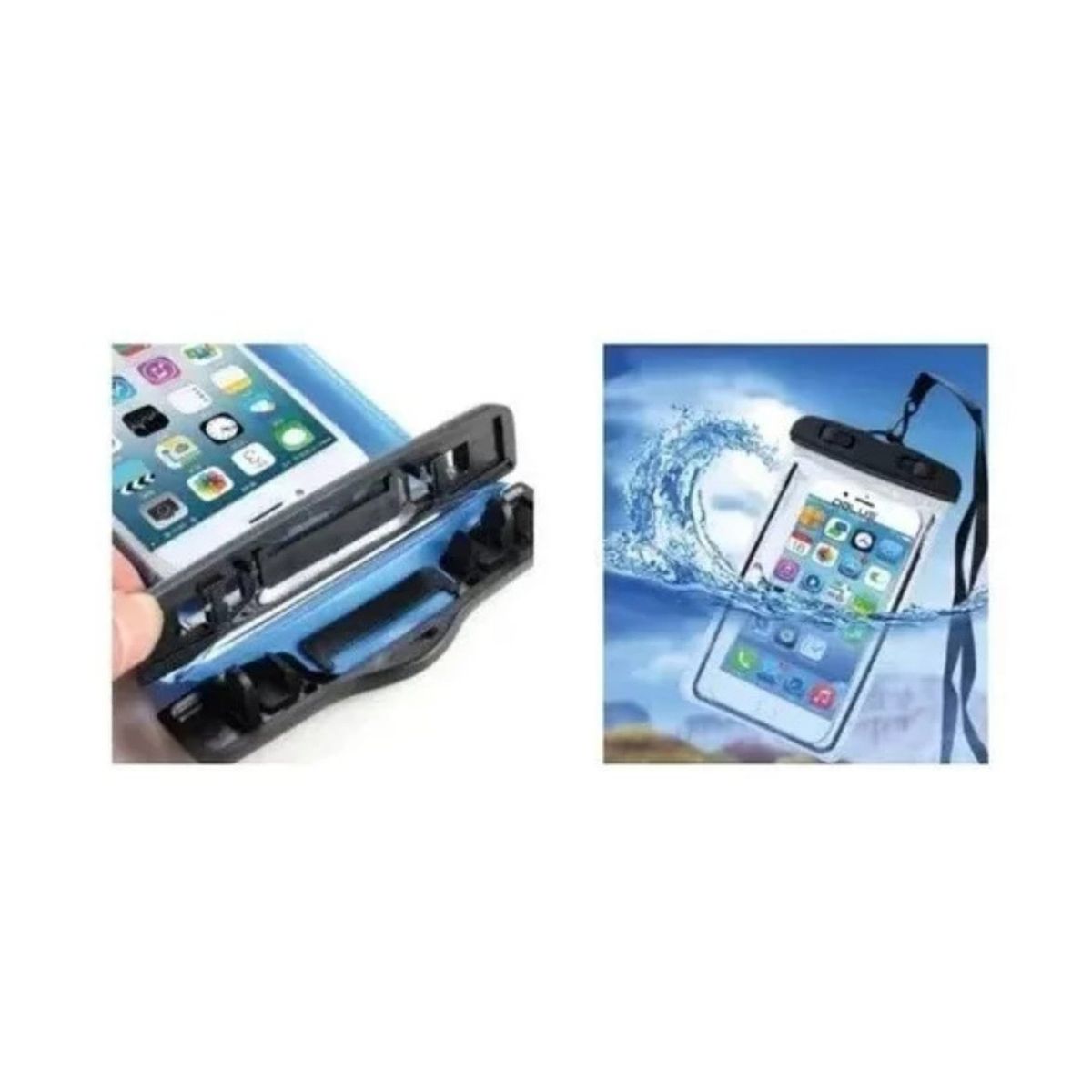 GENERICO - Funda impermeable para teléfonos universales azul