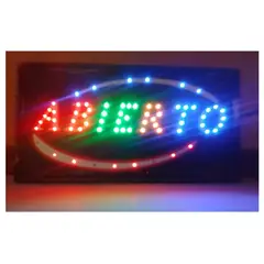 GENERICO - Letrero LED luminoso ABIERTO