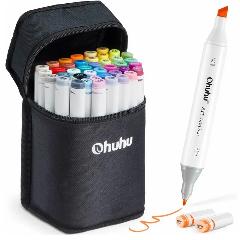 OHUHU - Marcadores al Alcohol Ohuhu Oahu Set 40 Colores + 1 Blender