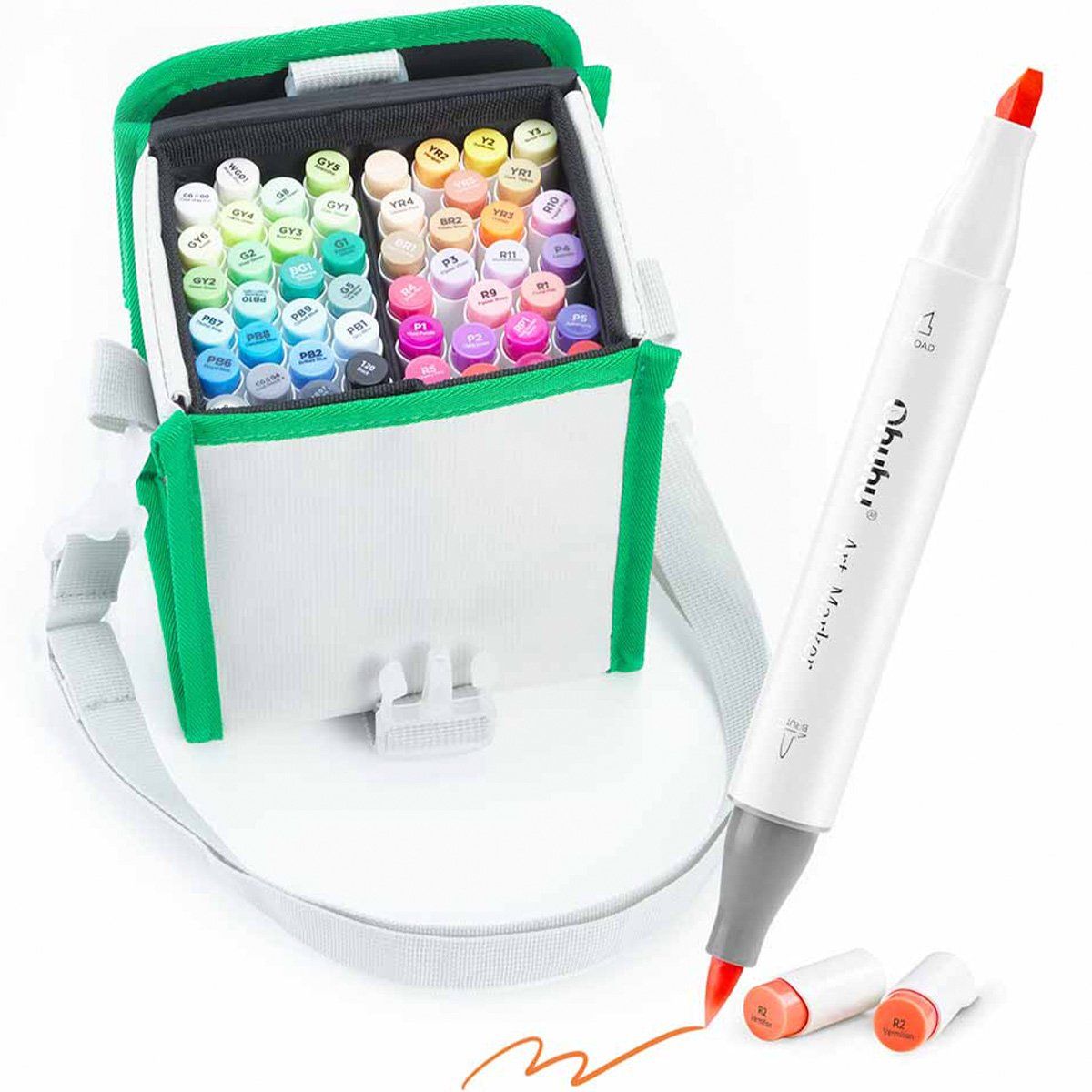 OHUHU - Marcadores Alcohol Ohuhu Honolulu Set 48 Colores + Blender