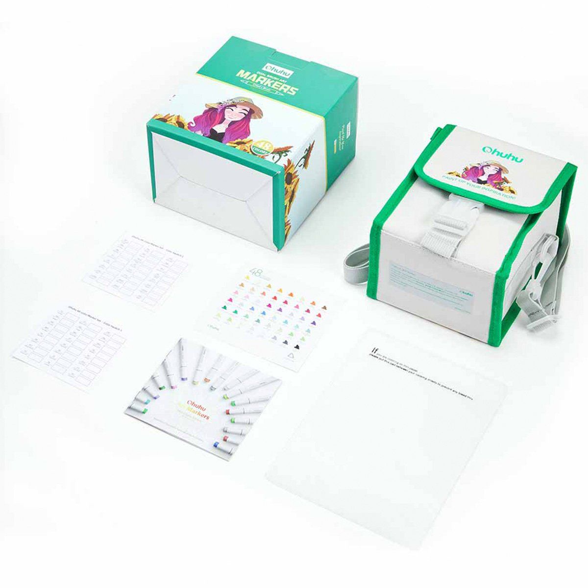 OHUHU - Marcadores Alcohol Ohuhu Honolulu Set 48 Colores + Blender