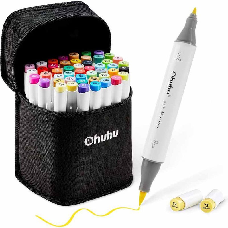 OHUHU - Marcadores al Alcohol Ohuhu Honolulu 48 Colores + 1 Blender