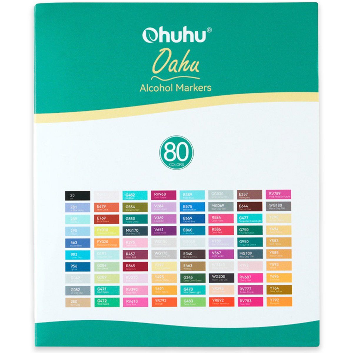OHUHU - Marcadores al Alcohol Ohuhu Set 80 Colores + 1 Blender
