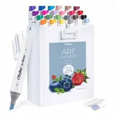 OHUHU - Marcadores al Alcohol Kaala Set 24 Colores + 1 Blender