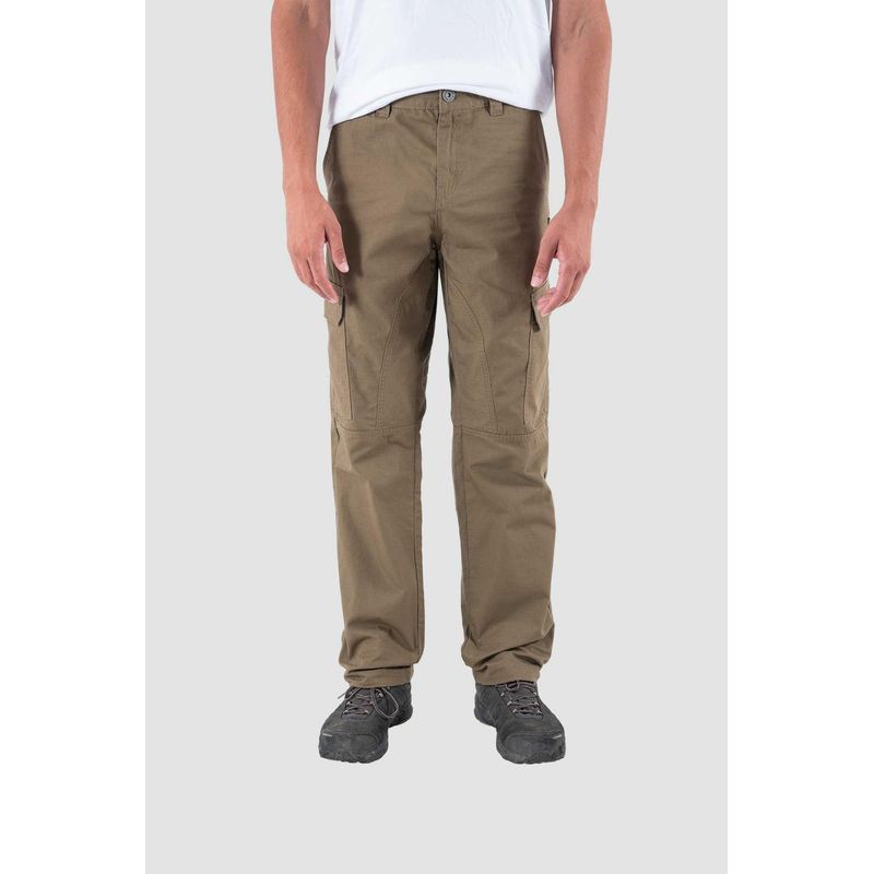 KAYA UNITE - Pantalón Hombre Cargo Ripstop Café