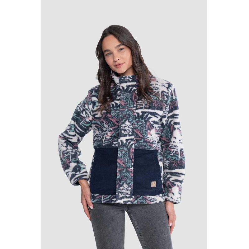 KAYA UNITE - Polerón Chiporro Mujer Hazy Navy