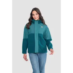 KAYA UNITE - Polerón Chiporro Mujer Hood Solid Petrol