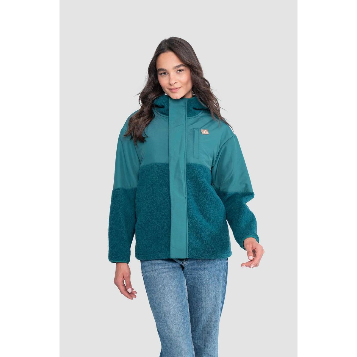 KAYA UNITE - Polerón Chiporro Mujer Hood Solid Petrol