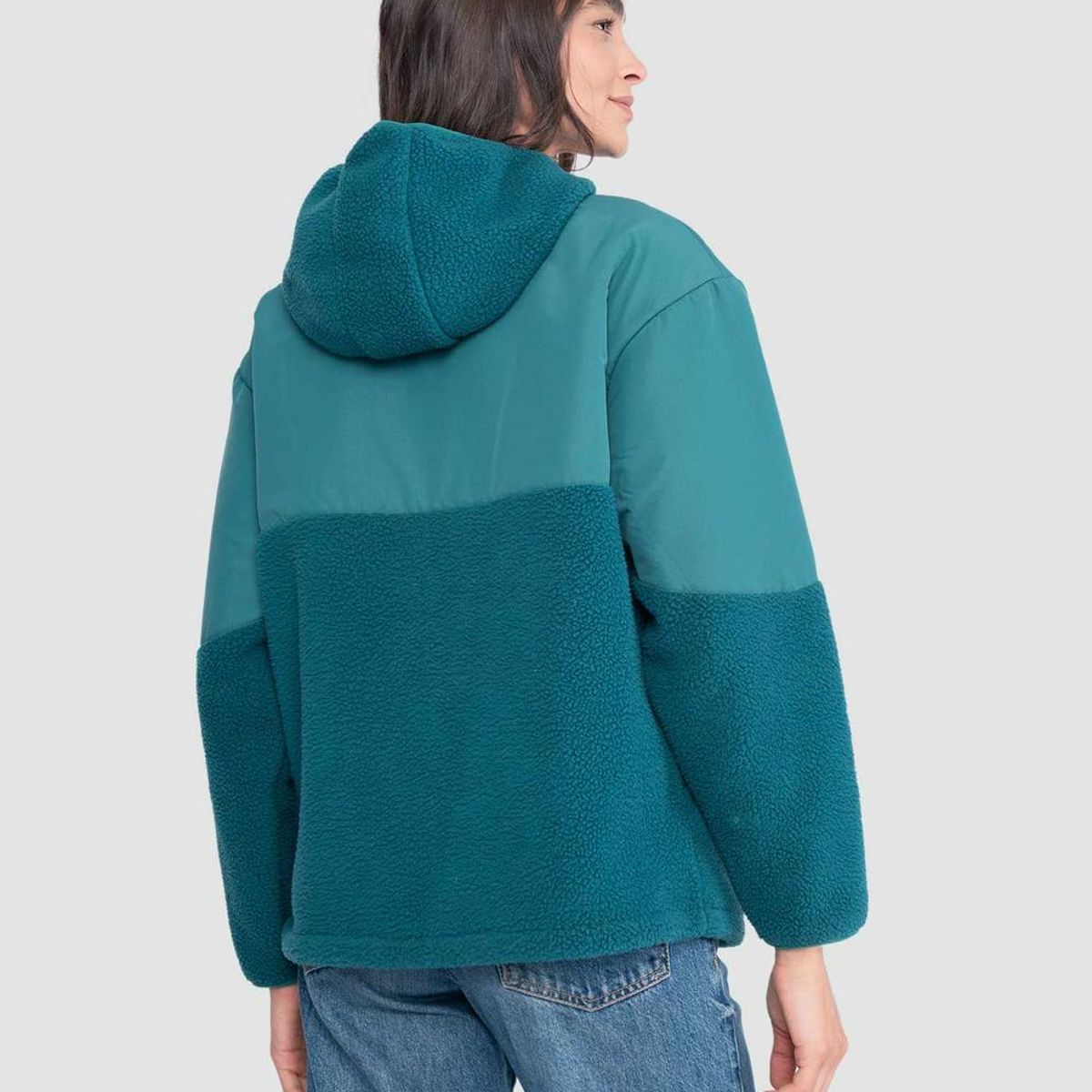 KAYA UNITE - Polerón Chiporro Mujer Hood Solid Petrol