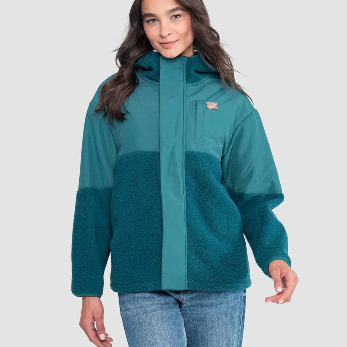 KAYA UNITE - Polerón Chiporro Mujer Hood Solid Petrol