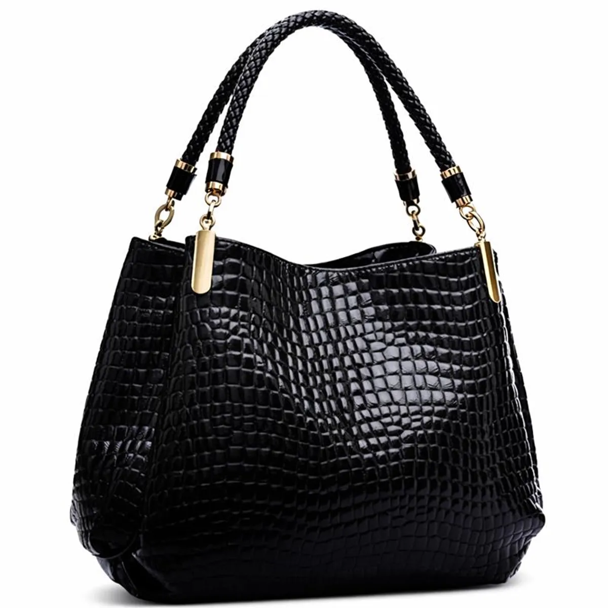 PUREPOWER - Bolsos de cuero de grano de cocodrilo para mujer