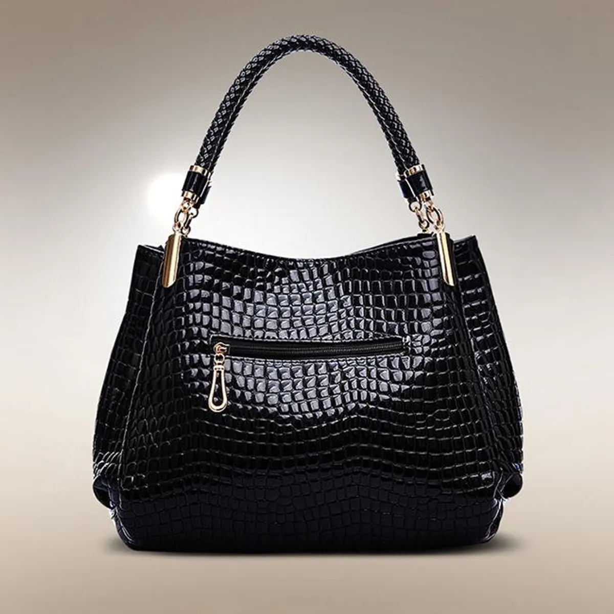 PUREPOWER - Bolsos de cuero de grano de cocodrilo para mujer