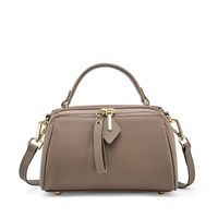 Bolso Boston de piel de grano litchi con asa superior Bolsos cruzados