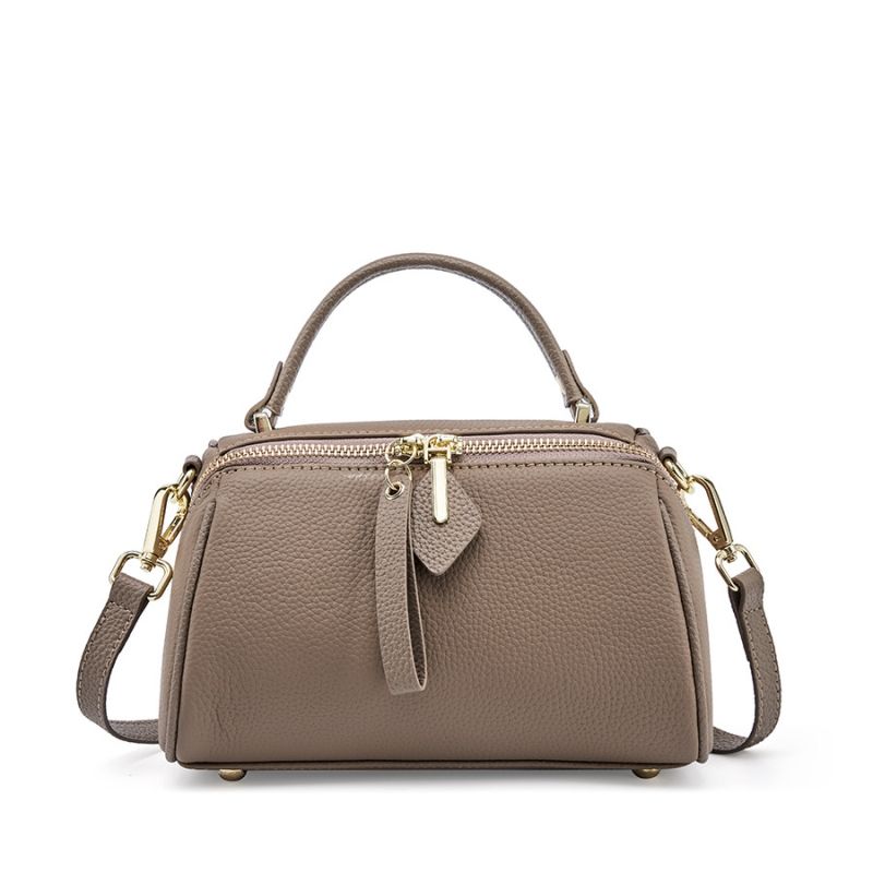 PUREPOWER - Bolso Boston de piel de grano litchi con asa superior Bolsos cruzados
