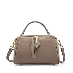 PUREPOWER - Bolso Boston de piel de grano litchi con asa superior Bolsos cruzados