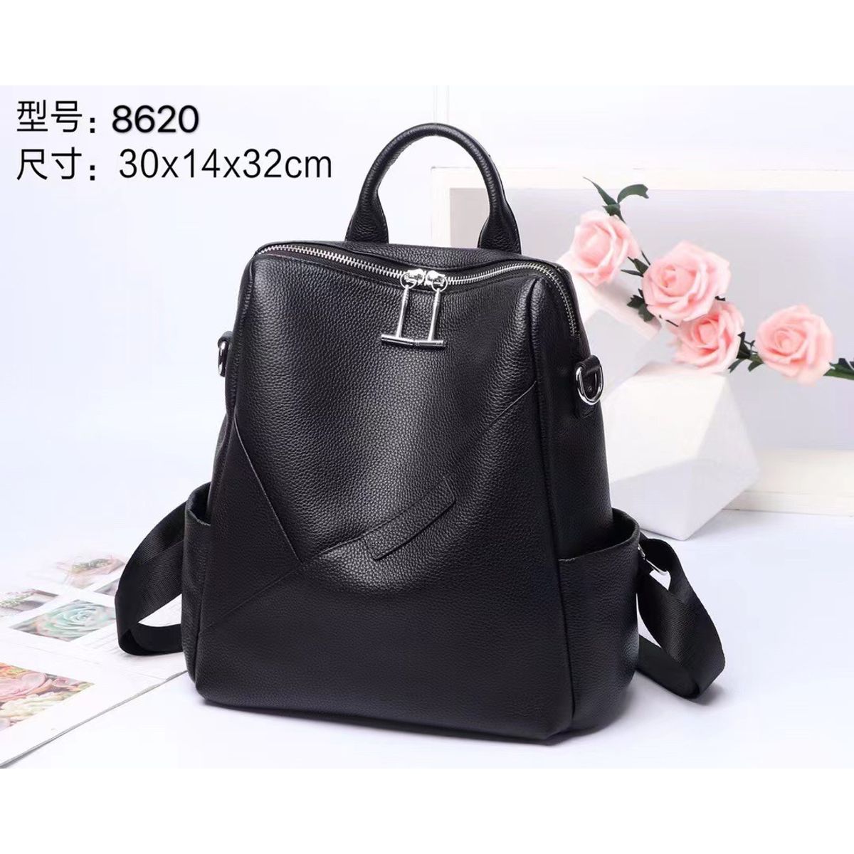 PUREPOWER - mochila bandolera de piel para mujer