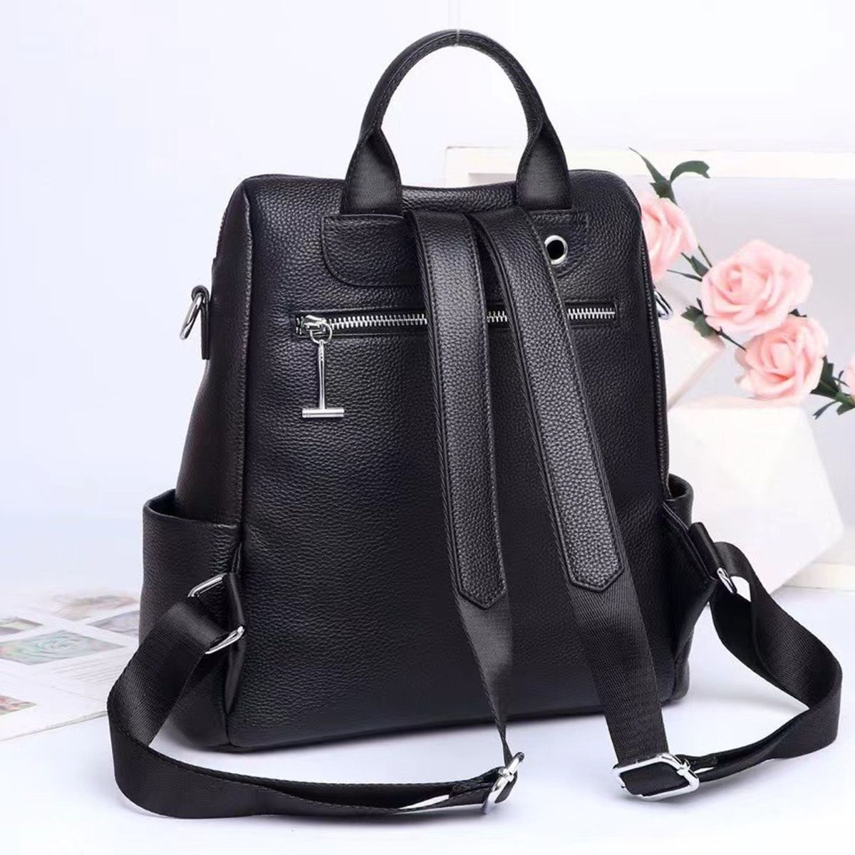 PUREPOWER - mochila bandolera de piel para mujer