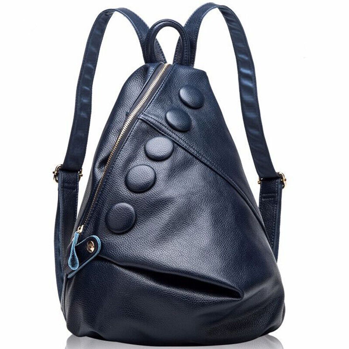 PUREPOWER - Mochila de viaje deportiva con guijarros de piel de vaca