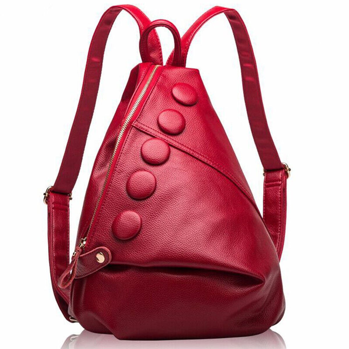 PUREPOWER - Mochila de viaje deportiva con guijarros de piel de vaca