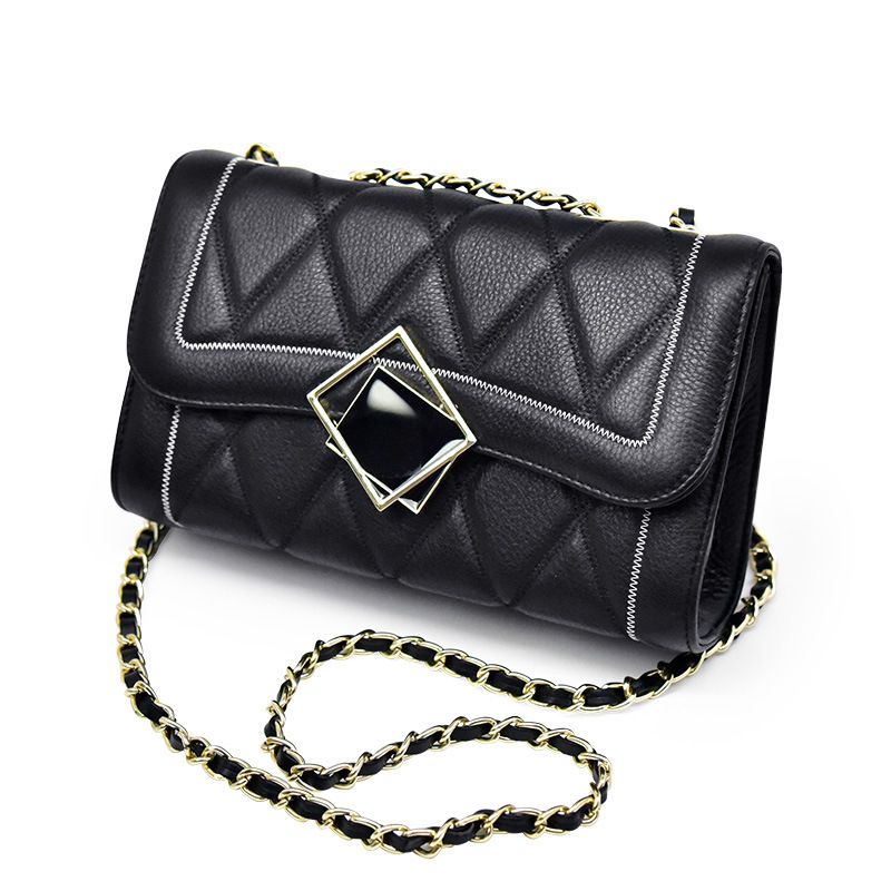 PUREPOWER - Dulce bolso de mano con cadena de cuero y hombro cruzado