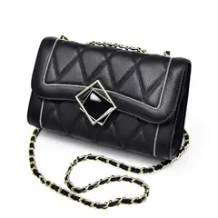 PUREPOWER - Dulce bolso de mano con cadena de cuero y hombro cruzado